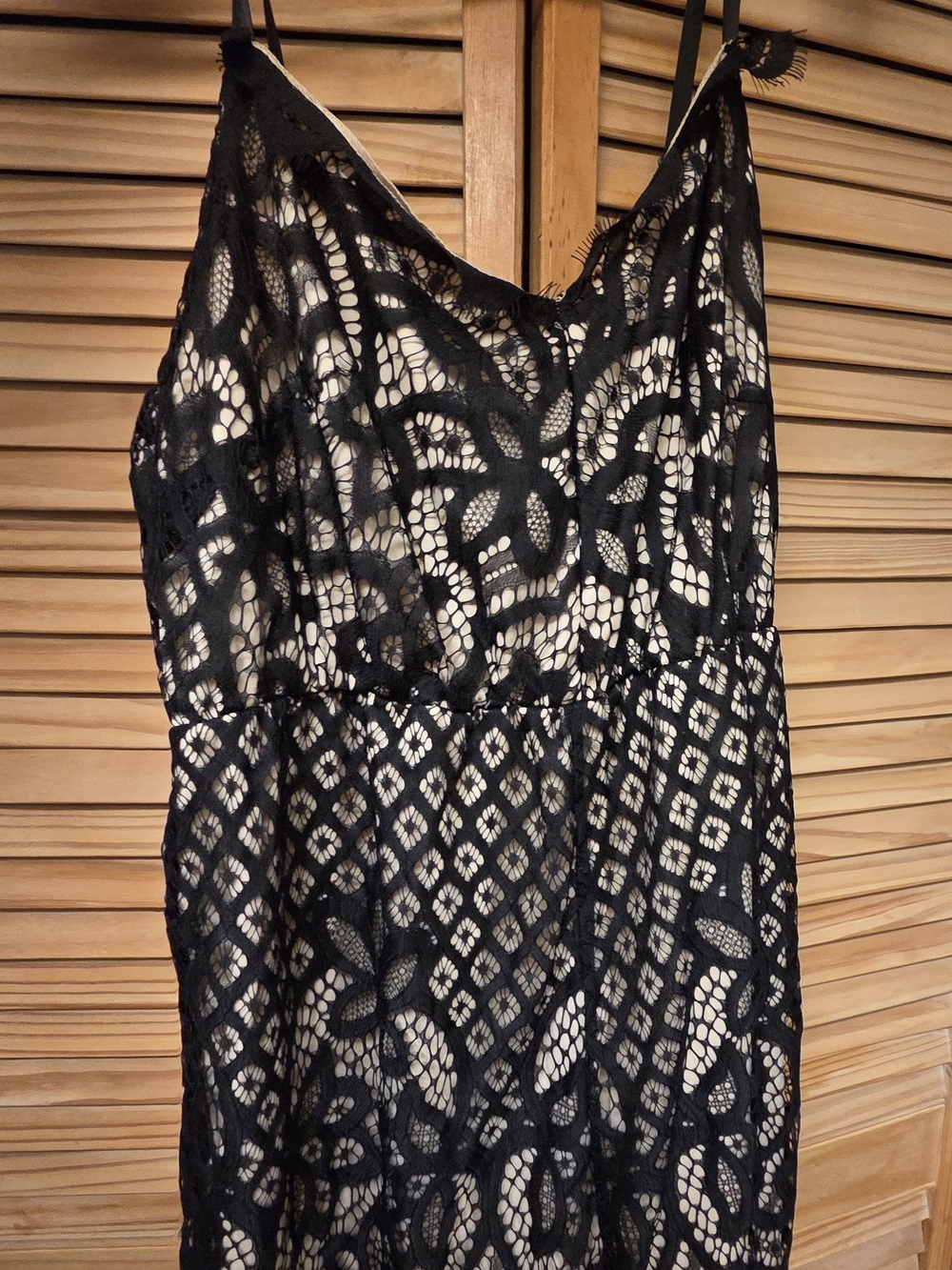 Black Lace Overlay Romper - Picture 1 of 2